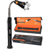 Rak Magnetic Pickup Tool Gifts For Men - Telescoping Magnet With Led Flashlight And 22 Inches Extendable Neck - Cool Gadget Gifts For Dad - Led Flashlgiht