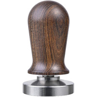 Matow 53Mm Calibrated Espresso Tamper, Calibrated Coffee Tamper With Spring Loaded Wooden Handle Stainless Steel Flat Base, Professional Barista Espresso Hand Tamper