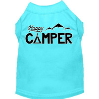 Mirage Pet Products Happy Camper Screen Print Dog Shirt Aqua Xxl (18)