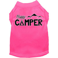 Mirage Pet Products Happy Camper Screen Print Dog Shirt Bright Pink Xl (16)
