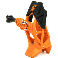 Dango Design Gripper Mount - Universal Clamp Mount For Action Cameras, Use As A Mount On Motorcycle, Powersports Helmets & More - Action Orange