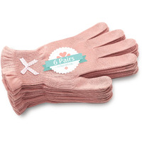 Evridwear Moisturizing Gloves For Sleeping, Cotton Gloves With Touchscreen Fingers For Dry Hands, Eczema Gloves Overnight Uv Protection Gloves For Women(6 Pair S/M, Feather Weight Pink Color)