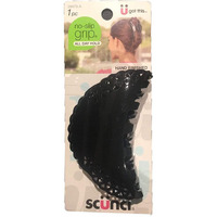 Scunci No-Slip Grip Lacey Claw Clip, Dark Brown/Black, Large (1 Piece)