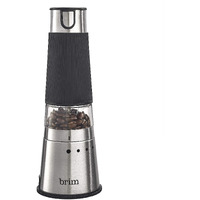 Brim Electric Handheld Burr Coffee Grinder, Simple One-Touch Operation, 9 Precise Grind Settings From Espresso To French Press, Removable 30G Ground Container For Easy Clean Up, Stainless Steel/Black