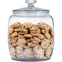 Daitouge 2.5 Gallon Glass Jars With Lids, Large Cookie Jars With Wide Opening, 1 Pack Glass Storage Jars With Lids For Kitchen, Great For Storage Flour, Rice, Sugar, Pasta, Candy