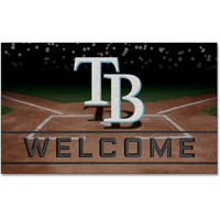 Fanmats 21935 Team Color Crumb Rubber Tampa Bay Rays Door Mat, 1 Pack