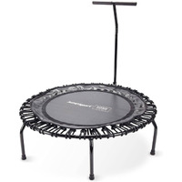 Jumpsport Compact Round Lightweight 22 Pound Stable Bounce Home And Gym Fitness Indoor Mini Rebounder Trampoline For Adults, Black