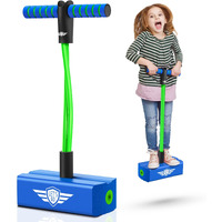 Toys For 3-12 Year Old Boys Girls, Foam Pogo Jumper For Kids Outdoor Toys Gifts For 3-12 Year Old Boys Pogo Stick For Kids Age 7 And Up Xmas Birthday Party Gifts Stocking Stuffers(Green Blue)