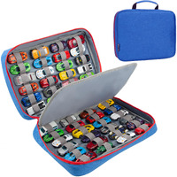 Kislane Carrying Case For 48 Toy Cars, Kids Toy Cars Storage Case Hold 48 Toy Cars(Bag Only (Blue)
