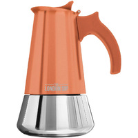 London Sip Stainless Steel Stovetop Espresso Maker Moka Pot Italian Coffee Percolator, Copper, Small (5.07 Oz)