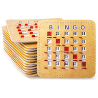 Gse Games & Sports Expert 5Ply Stitched Shutter Bingo Cards, Finger-Tip Shutter Slide Bingo Cards, Easy-Read Large Print Bingo Cardboard With Sliding Windows (25-Pack)