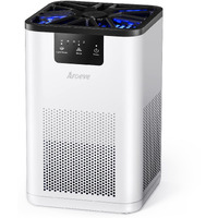 Aroeve Air Purifiers For Bedroom Air Purifier With Aromatherapy Function For Pet Smoke Pollen Dander Hair Smell 20Db Air Cleaner For Bedroom Office Living Room, Mk06- White(Available For California)