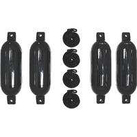 Extreme Max 3006.7384 Boattector Inflatable Fender Value 4-Pack - 6.5"" X 22"", Black
