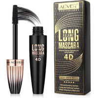 4D Silk Fiber Lash Mascara, Waterproof Long Lasting Mascara Black Volume And Length Natural, Exquisitely Full, Lengthening Thickening Softer Fuller Lashes Amplify Smudge-Proof Eyelash Mascara,1 Pack