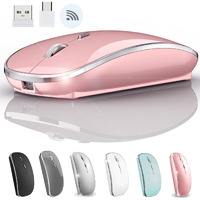 Wireless Mouse For Macbook Pro Macbook Air Macbook Laptop Mac Imac Desktop Computer Chromebook Win7/8/10/11 Pc Hp Dell Laptop 2.4 Usb/Usb C Mouse (Rose Gold)