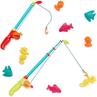 B. Toys- Little Fisher's Kit- Waterplay- Magnetic Fishing Play Set For Kids- Fishing Game - 2 Fishing Rods & 8 Sea Animals - Water Toys For Bath, Pool- 3 Years +