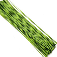 Kinjoek 200 Counts 14 Gauge Floral Wire,16 Inch X 2Mm Thick Coated Wire Craft Stem Wire For Diy Floral Arrangements And Decorations