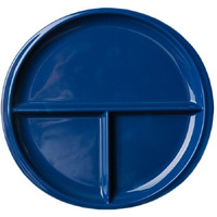 Flying Balloon Elegant Quadrate Shaped Ceramic Divided Plate Dinner Plates Luncheon Plates Salad Plates Dishes Best Gift For Kitchen, White/ Dark Blue (1, Blue-Round)