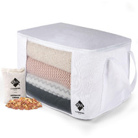 Cashmere Sweater Storage Bags | With Moth Protection Cedar | Breathable & Washable Cotton Bag | Suitable For Sweaters, Merino Wool, Scarves And More
