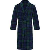 John Christian Men's Fleece Robe, Scottish Black Watch Tartan (L/Xl)