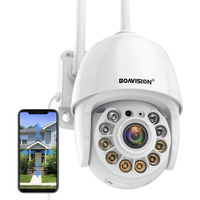 Boavision Security Camera Outdoor, Wireless Wifi Ip Camera Home Security System 360 View,Motion Detection, Auto Tracking,Two Way Talk,Hd 1080P Pan Tile Full Color Night Vision