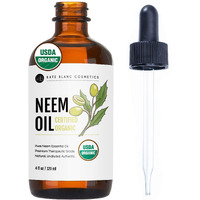 Kate Blanc Cosmetics Neem Oil For Skin, Hair & Face. Safe For Dog, Plants, Scalp & Hair Growth (4Oz, Organic, Cold Pressed, Concentrate)