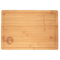 Masterchef Bamboo Cutting Board For Kitchen, Butcher Block Countertop, Large Chopping Board Wood 18"" X 12"", Natural, Organic & Food Safe Surface, Reversible Wooden Cutting Board With Juice Groove
