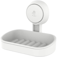 Leverloc Soap Dish Holder For Shower Suction Cup Wall Mounted Self Draining No-Drilling Removable Bar Soap Sponge Holder For Bathroom Bathtub Kitchen Sink Waterproof Strong Vacuum Suction Adhesion