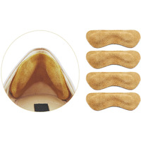 Premium Leather Heel Grips Liner Cushions Inserts For Shoes Too Big, Heel Pads For Heel Pain,Filler Protect Improved Women Men Shoe Fit And Comfort, Khaki,3 Pairs (0.35 Inch Thicker)