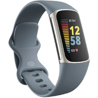 Fitbit Charge 5 Advanced Health & Fitness Tracker With Built-In Gps, Stress Management Tools, Sleep Tracking, 24/7 Heart Rate & More, Mineral Blue, One Size S & L Bands Included, Steel Blue/Platinum