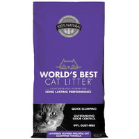 World's Best Cat Litter Cat Lavender Scented Multiple Cat Clumping Formula, 7-Pound Bag