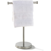 Sunnypoint Elite Heavy Weight Countertop Hand Towel Rack And Accessories Jewelry Stand; 16.5"" Height (Satin Nickel, Stainless Steel Base)