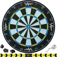 Viper Chroma Tournament Bristle Steel Tip Dartboard Set With Staple-Free Bullseye, Galvanized Metal Triangular Spider Wire For Reduced Bounce Outs; High-Grade Self-Healing Premium Sisal