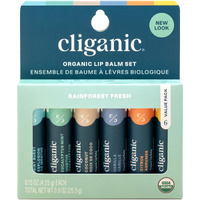 Cliganic Usda Organic Lip Balm Set - 6 Flavors - 100% Natural Moisturizer For Cracked & Dry Lips (Packaging May Vary)