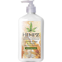 Hempz Body Lotion - Citrine Crystal & Quartz Daily Moisturizing Cream, Shea Butter Hand And Body Moisturizer - Hemp Extract Lotion - Skin Care Products, Pure Organic Hemp Seed Oil - 17 Fl Oz