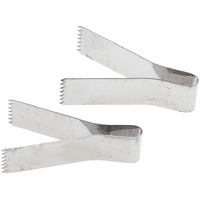 Tredoni 2Pcs | 2.4"" Pastry Tongs - Maamul Cookie Maker & Service - Dough Scraper Press, Stainless Steel