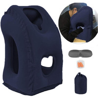 Kimiandy Inflatable Travel Pillow For Airplane, Inflatable Neck Air Pillow For Sleeping(Blue)