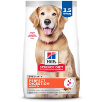 Hill's Science Diet Perfect Digestion, Senior Adult 7+, Digestive Support, Dry Dog Food, Chicken, Brown Rice, & Whole Oats, 3.5 Lb Bag