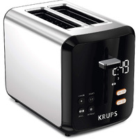 Krups Kh320D50 My Memory Digital Stainless Steel Toaster, 7 Browning Level With Personalized Setting, Black