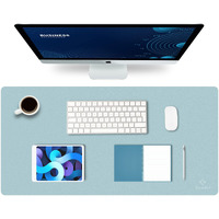 K Knodel Large Desk Mat, Office Desk Pad, Computer Desk Mat, Laptop Mat For Desk, Desk Protecor Mat, Desktop Mat, Desk Writing Pad, Desk Blotter Pad, Desk Cover Mat (31.5""X15.7"", Light Blue)