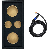 Q Power Car Audio Subwoofer Enclosure Box Chuchero For 8"" Mids And 3"" Tweeters