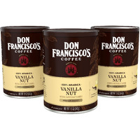 Don Francisco's Premium Vanilla Nut Ground Flavored Coffee: Rich, Aromatic 100% Arabica Beans - Family Crafted For A Delightful Morning Brew (3 X 12 Oz Cans)