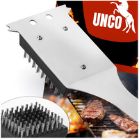 Unco- Grill Brush And Scraper, 16.7   , Stainless Steel, Grill Cleaner, Grill Brush, Grill Cleaning Brush, Bbq Brill Brush, Bbq Brush For Grill Cleaning, Grill Brush For Outdoor Grill, Safe Grill Brush