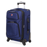 Swissgear Sion Softside Expandable Luggage, Blue, Carry-On 21-Inch