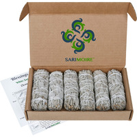 White Sage Smudge Sticks - 6-4"" Sage Bundles - Perfect Sage Smudge Stick Smudging Kit Replenishment