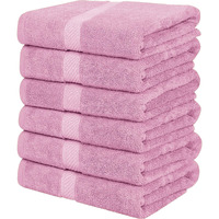 Utopia Towels 6 Pack Bath Towel Set (24 X 48 Inches), 500 Gsm 100% Ring Spun Cotton Medium Lightweight And Highly Absorbent Quick Drying, Premium Towels For Hotel, Spa And Bathroom (Pink)