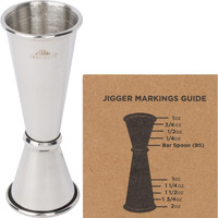 A Bar Above Premium Japanese Jigger, With 8 Measurements Inside, Professional And Heavy Duty, 304 Stainless Steel Cocktail Double Jigger For Bartending, 1 Pack, Stainless Steel