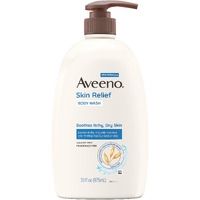 Aveeno Skin Relief Body Wash With Triple Oat Formula Soothes Itchy And Dry Skin, Fragrance Free Body Wash For Sensitive Skin, 33 Fl Oz
