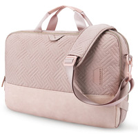 Bagsmart Laptop Bag For Women, 15.6 Inch Computer Bag,Laptop Carrying Case,Laptop Business Briefcase,Office Bag Travel Work,Pink