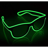 Yourfocus Wireless Led Light Up Glasses Glow In The Dark Neon Rave Glasses For Rave Party, Edm, Halloween, Christmas (Green)